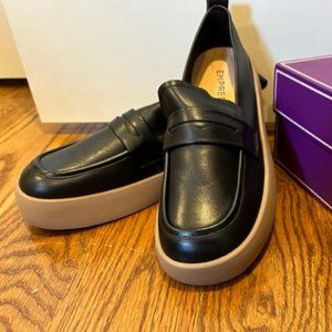 Chunky Platform Leather Loafers, NIB!